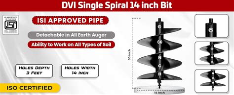 DVI Universal 14 Inch Earth Auger Drill Bit/Planter | Fit In 4 Stroke ...
