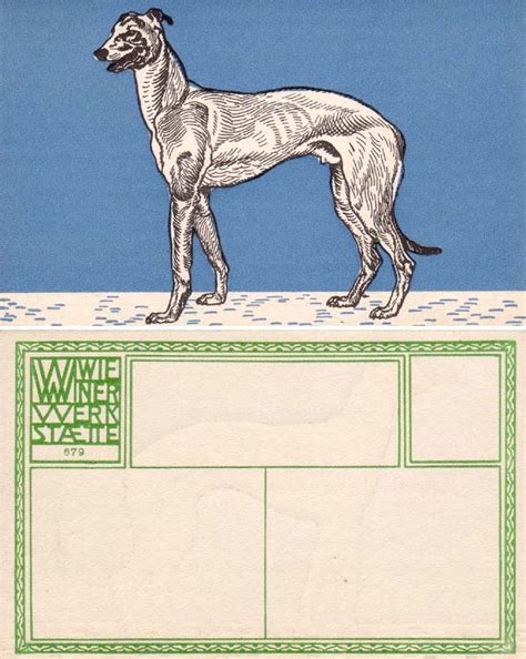 WW # 679 not signed Greyhound - Wiener Werkstätte Postkarten