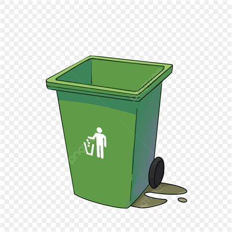 Trash Cans Hd Transparent, Trash Can Clip Art, Can, Green Trash Can ...