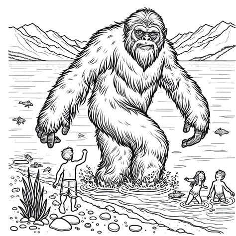 Bigfoot Coloring Pages - GoGo Coloring