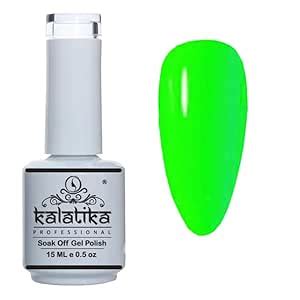 Buy KALATIKA Gorgeous & Classic Neon-Green Gel Nail Polish – 15ml ...