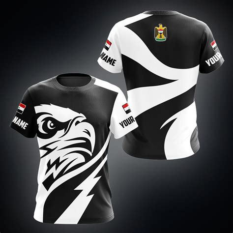 Custom Name Iraq Eagle Black And White Shirts - Rig Rocket | Black and ...