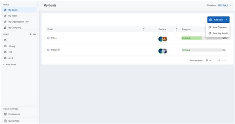 Custom Names for OKRs – Mesh