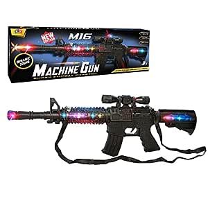 WISHKEY Mini Toy Action Gun with Rotating Flash Light, Thrilling ...