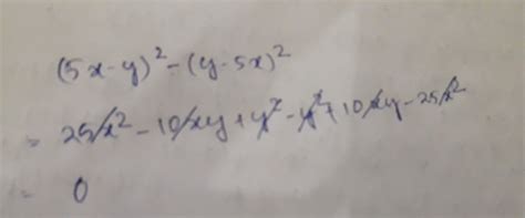 mathematics (5x-y) ²-(y-5x) ² - Brainly.in