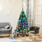 Buy Costway 5ft Pre-lit Fiber Optic PVC Artificial Christmas Tree w ...
