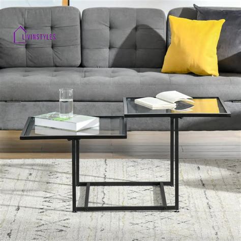 Aabha Black Metal Coffee Table for Living Room – LivIn Styles