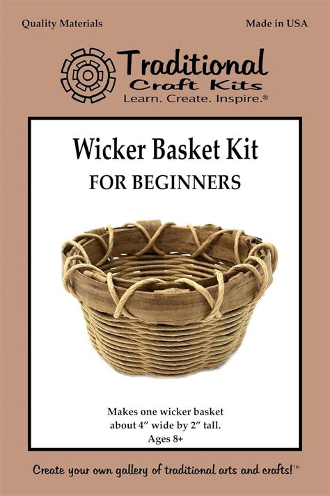 Traditional Craft Kits Wicker Basket Kit for Beginners