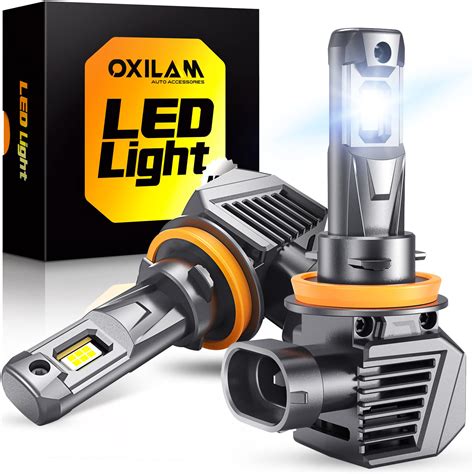 OXILAM Newest H11 LED Headlight Bulb 30000LM 120W 900% Brighter 6500K ...