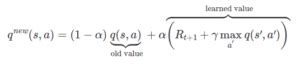 Image result for Q Learning Algorithm Equation