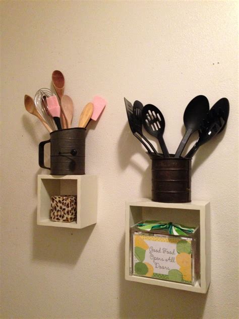 Old flour sifters as kitchen utensil holders! | Utensil holder, Kitchen ...