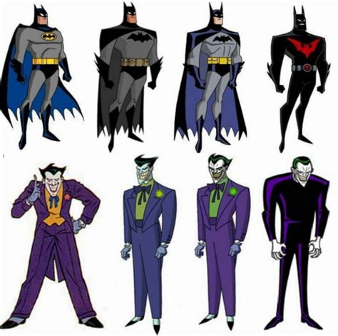 Batman & The Joker Animated Versions Throughout The Years | Batman ...