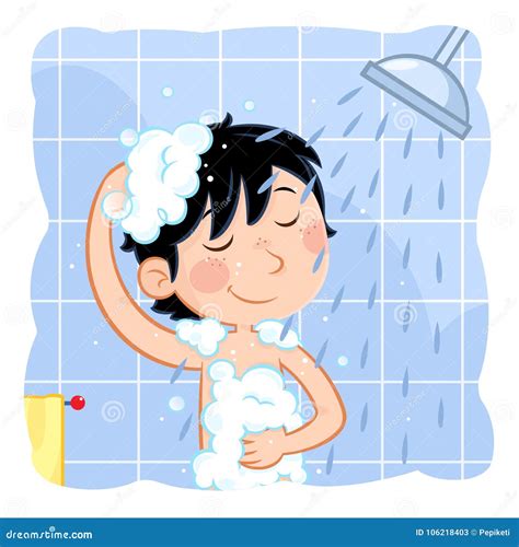 Taking Shower Stock Illustrations – 2,385 Taking Shower Stock ...