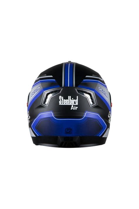 Steelbird Air Delta Full Face Helmet-Matt Black With Blue – Elegant ...