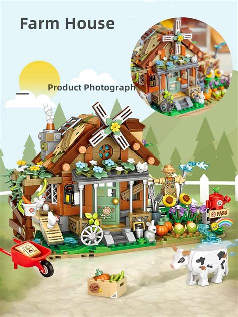 Buy EasyAgo Mini Building Block Toys for Flower Farm Building House ...