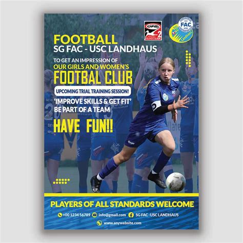 A5 Flyer Design - Movement Offensive: Girls/Women Football Moves ...