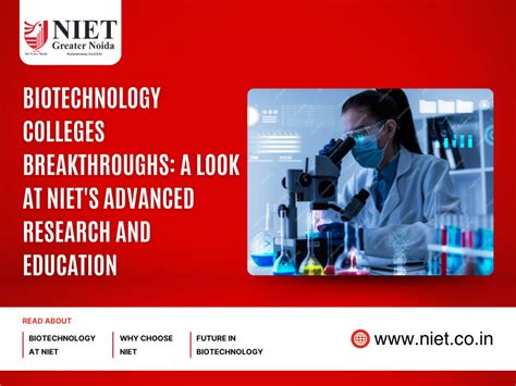 Biotechnology Colleges: NIET Advanced Research and Education | NIET ...