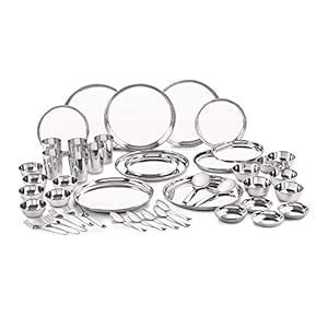 Neelam Stainless Steel 24 Gauge Classic Dinner Set
