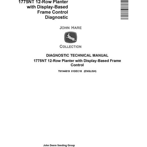 John Deere 1775NT 12-Row Planter Diagnostic TM144819 PDF – Manuals Market