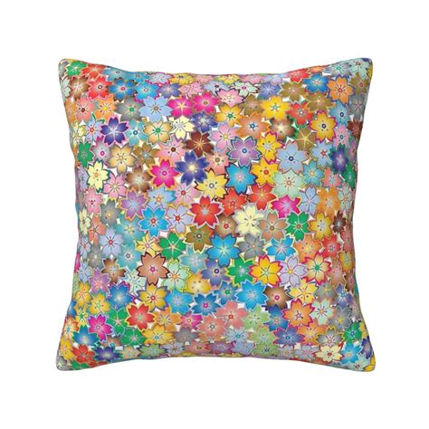 Home Throw Pillow Covers Two Sides Printed Flowers Decor Sofa Living Room Bed Couch Car ...