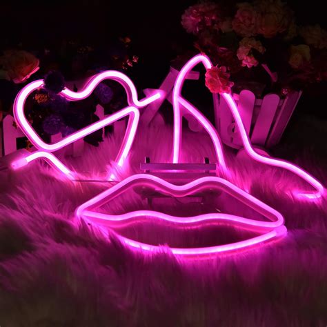 Buy Neon Signs Neon Light Pink Neon Signs for Bedroom Wall Living Room ...