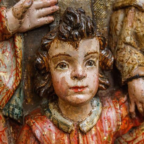 17th Century Holy Family Wood Relief by Spanish School For Sale at 1stDibs