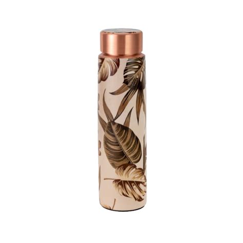 LaCoppera Copper Slanty Texture Tropical 950 ML Water Bottle | 1 Pc ...