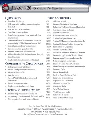US Federal Corporate Tax Forms - Blank Fillable Template | Fill Out ...