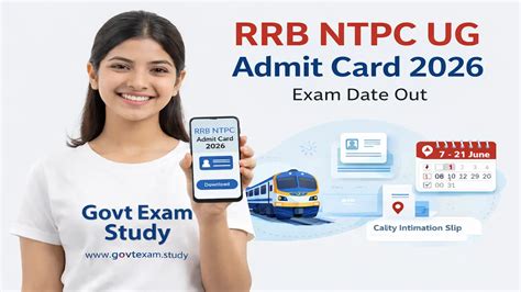 RRB NTPC UG Admit Card 2026 & Exam Date