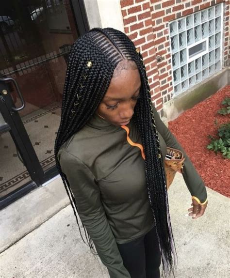 Image result for Braids with Middle Part Tutorial