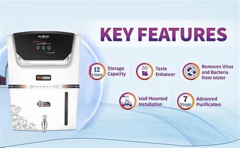 Aqua AI White RO Domestic Water Purifier with Indicators | RO+ LED UV+ ...