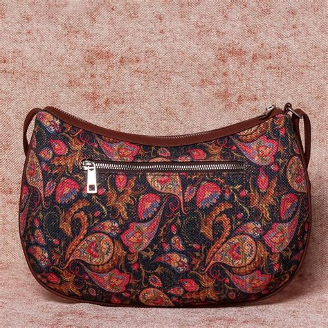 Paisley Print Structured Shoulder Bag – Zouk