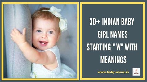 Indian Baby Girl Names Starting "W" with Meanings | Girl baby name ...