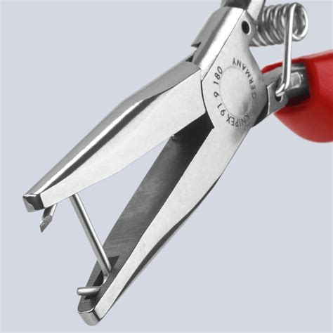 KNIPEX 7.7-in Red Dipped Handle Hog Ring Pliers for Automotive ...