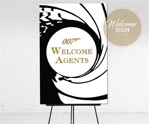 007 Party Theme Sign Casino Royale Welcome Poster James - Etsy Canada
