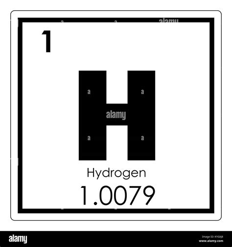 hydrogen chemical element periodic table science symbol Stock Photo ...