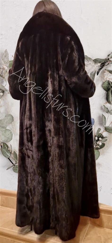 FLOOR LENGTH MINK Fullpelts Fur Coatbrand New Real Natural Genuine Fur ...