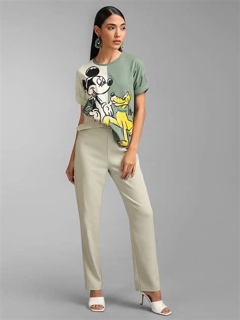 Mickey And Pluto Disney Printed Color Block T-Shirt – KAZO