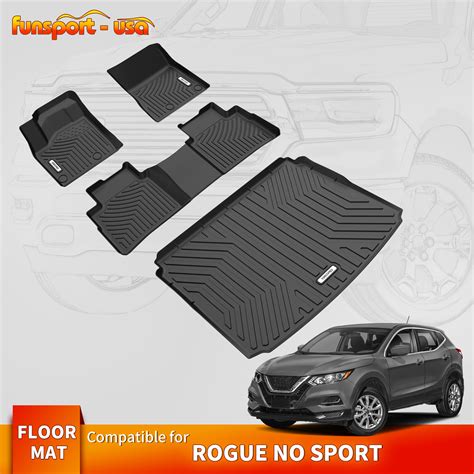 Floor Mats Trunk Cargo Liner for 2021-2026 Nissan Rogue TPE All Weather ...