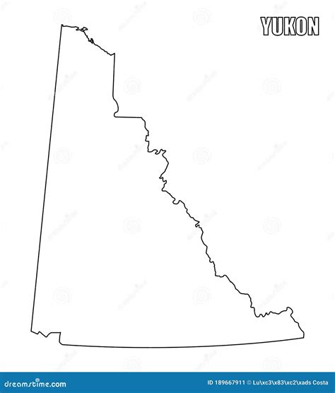 Yukon Territory Vector Editable Map Of The Canada | CartoonDealer.com #209856482