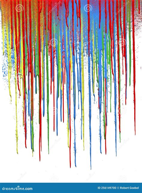 Red, Blue, Green and Yellow Paint Drips Stock Illustration ...