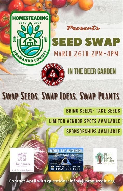 Hernando County Homesteading Seed Swap, Marker 48 Brewing, Brooksville ...