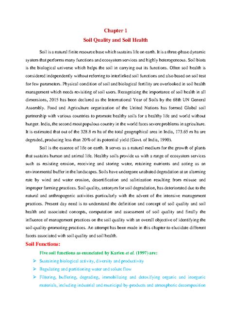 Soil Quality and Soil Health - Chapter 1 Soil Quality and Soil Health ...