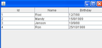 Image result for Java Swing Table with Database Tutorial