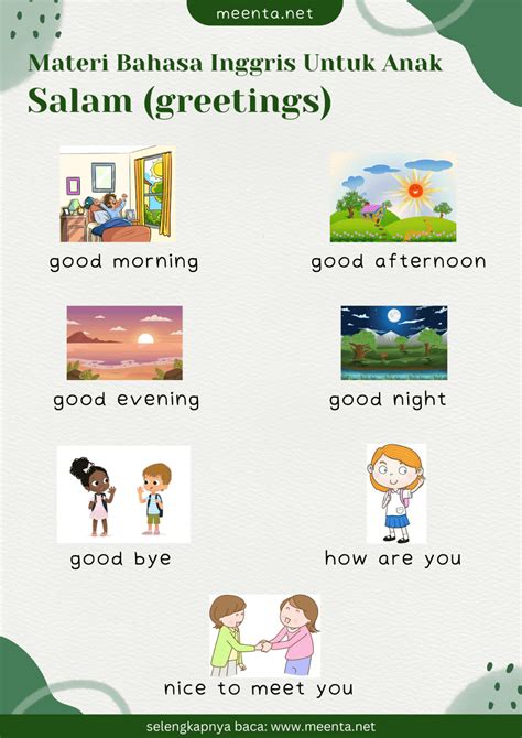 13 Materi Bahasa Inggris Anak PAUD/TK/SD Beserta Gambar