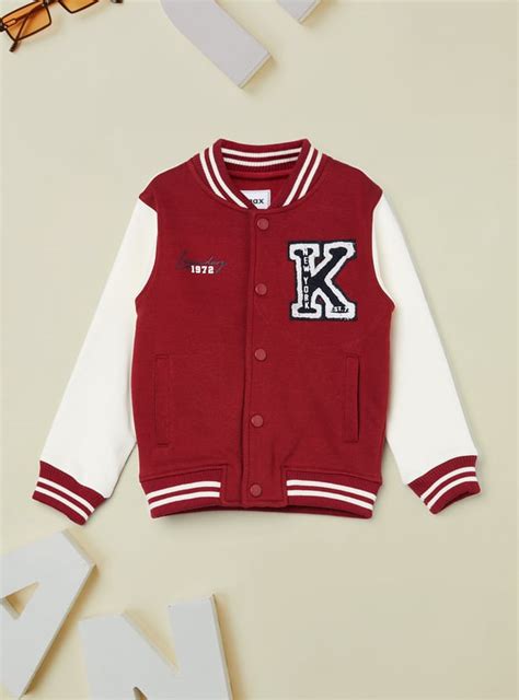 Buy Boys Applique Varsity Jacket Online at just Rs. 899.0 ...