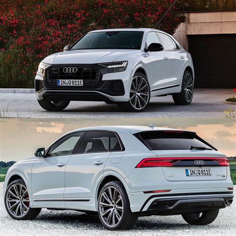 Audi Q8 TFSI e quattro 2021 SUV with White and Red Accents