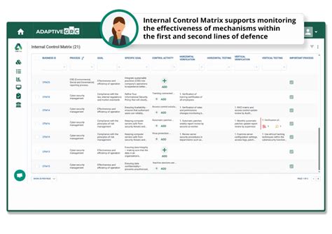 Image result for Internal Control Matrix Examples