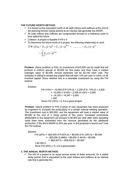 Image result for Future Worth Method Explained