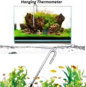 VAYINATO Fish Tank U Shape Hanging Glass Thermometer, Water Temperature ...